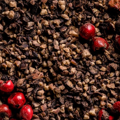 Bergpfeffer – schwarzer Pfeffer geschrotet & rosa Beeren – Reagenzglas STARTER