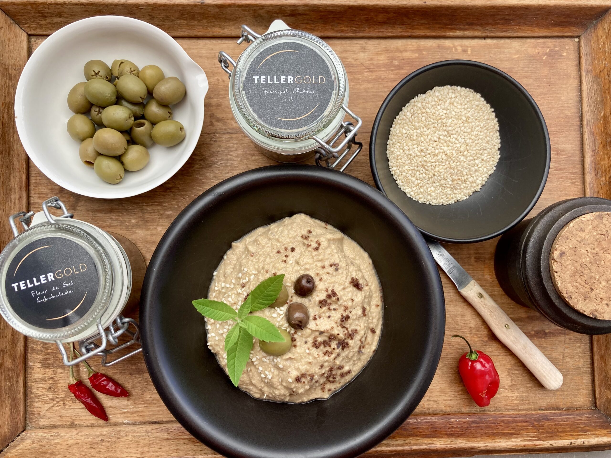 Read more about the article Hummus mit Tellergold Schokoladensalz