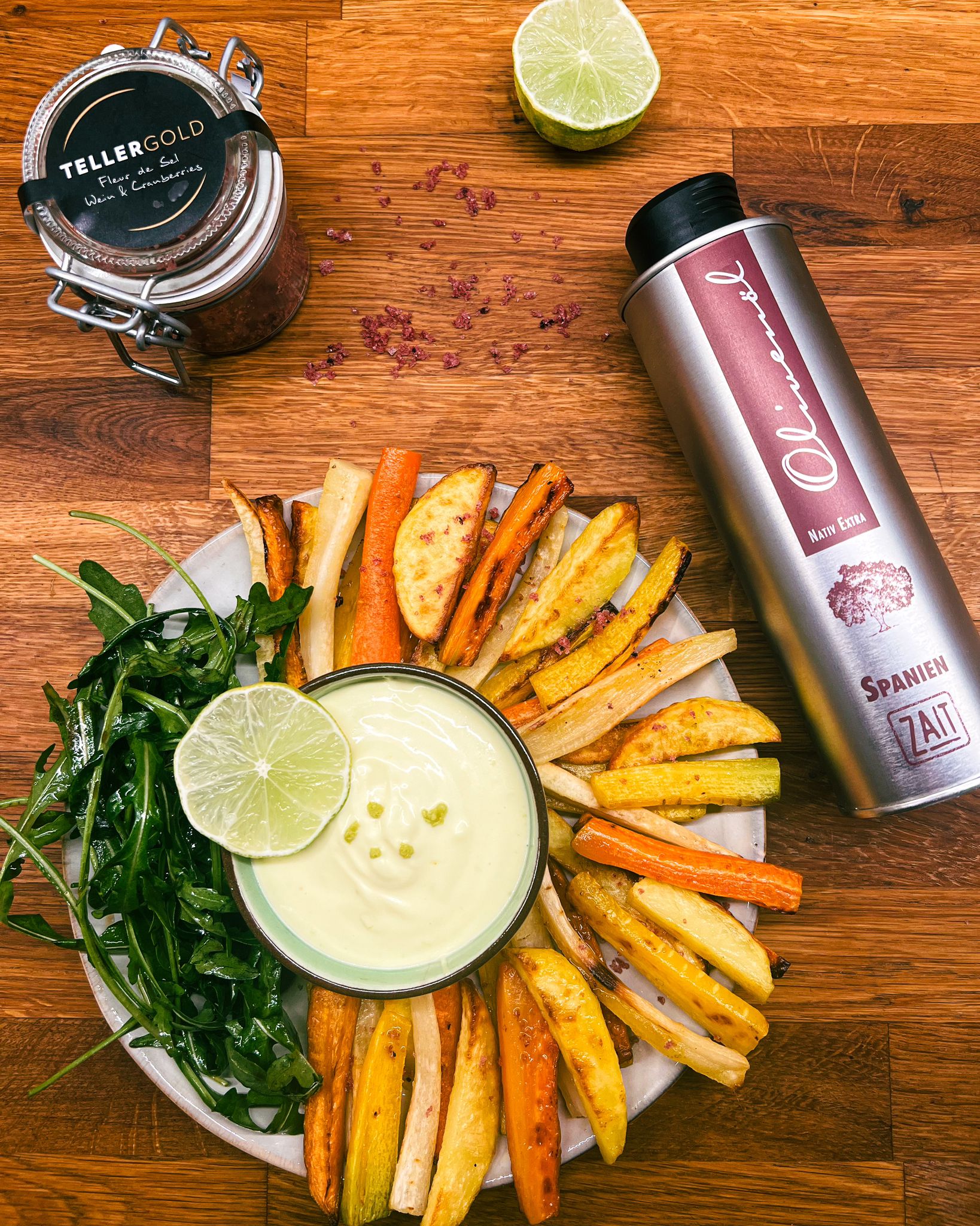 Mehr über den Artikel erfahren vegane Limetten-Mayo mit Ofengemüse